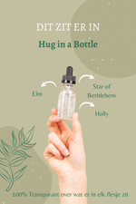 Overzicht van de Bach remedies in Hug in a Bottle: Star of Bethlehem, Elm en Holly